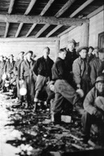 CCC dinner line, basement level of the Chateau.