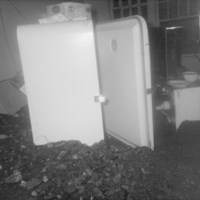 flood damage in the Chateau, January 1964