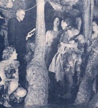 A wedding in Joaquin Miller's Chapel.