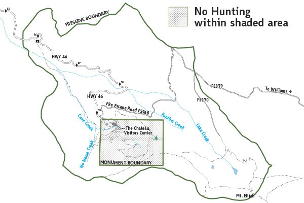 Oregon Caves National Preserve No Hunting Map