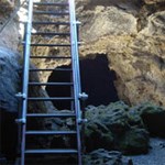 View inside of one of the 500 lava tube caves found in Lava Beds National Monument.