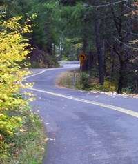 The last 10 miles up to Oregon Caves are narrow and winding.