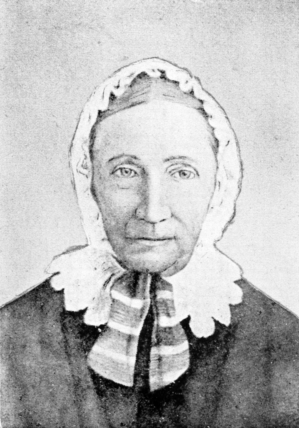 A historical portrait of a woman.