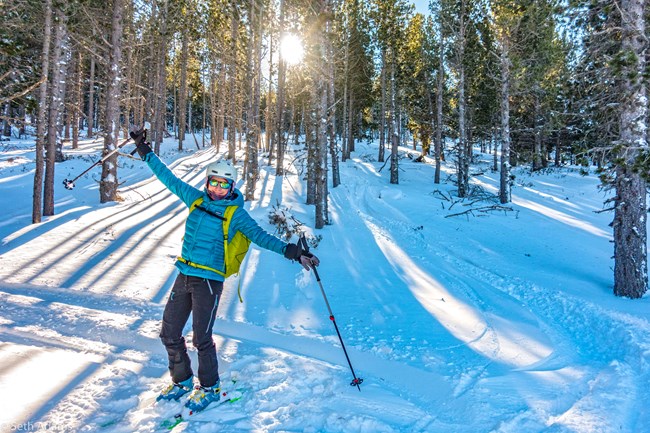 Skier posing.