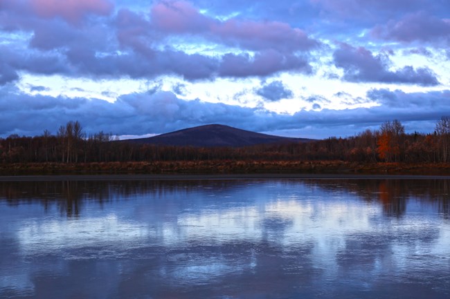 A hill rising above the Kuskokwim River