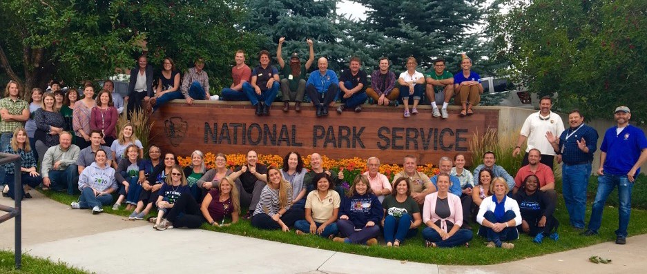Intermountain regional staff celebrating NPS Centennial