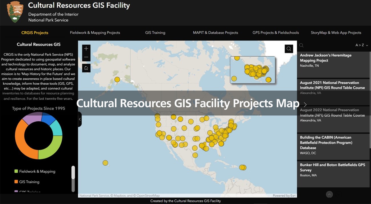 CRGIS Projects mapping application