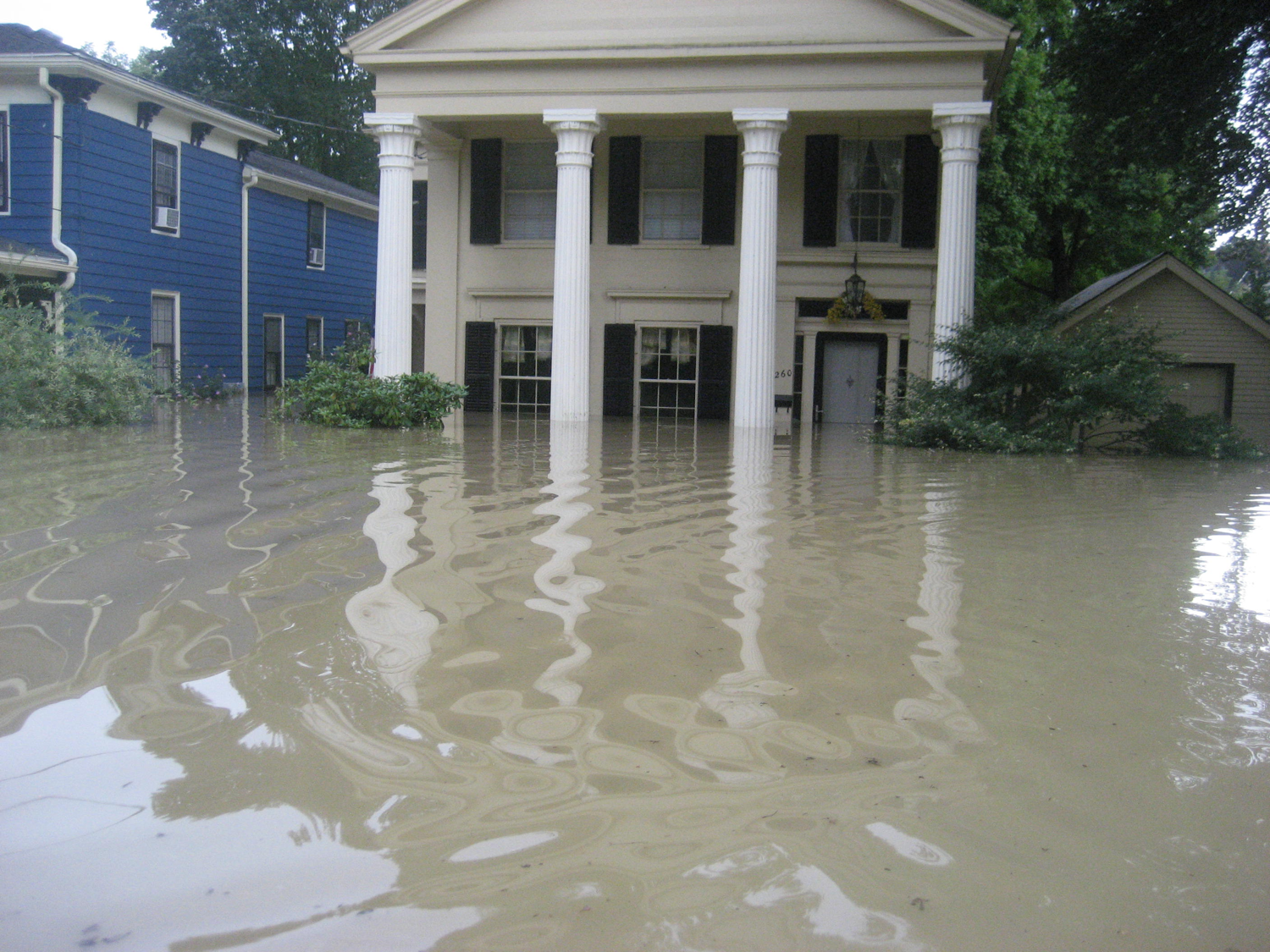 Historic home flooded up to windows Historic home flooded up to windows