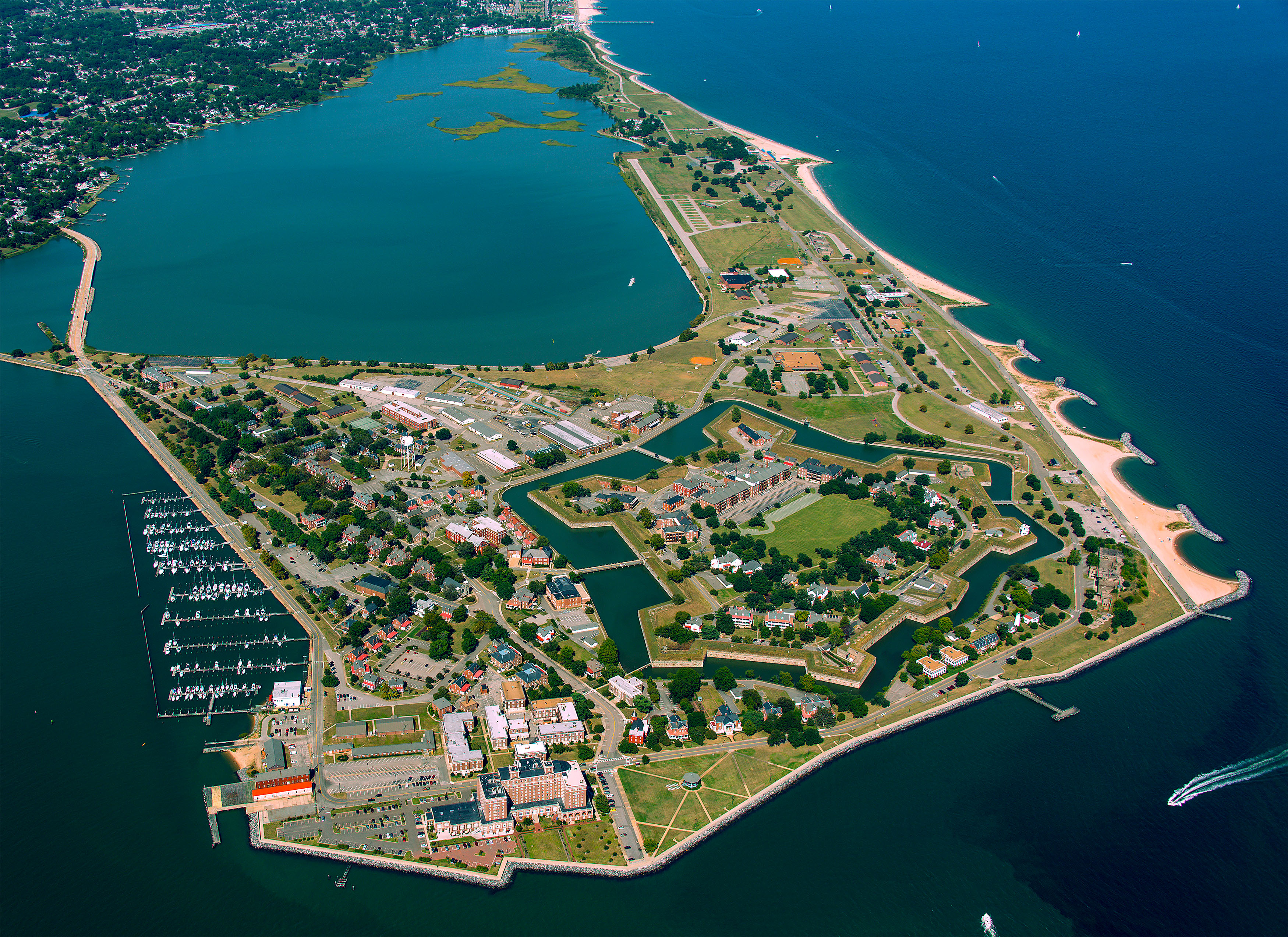 Aerial View of Fort Monroe Aerial View of Fort Monroe