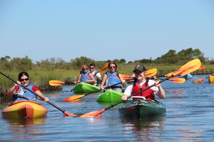 Ranger Led Kayak tour through Assateague's marsh