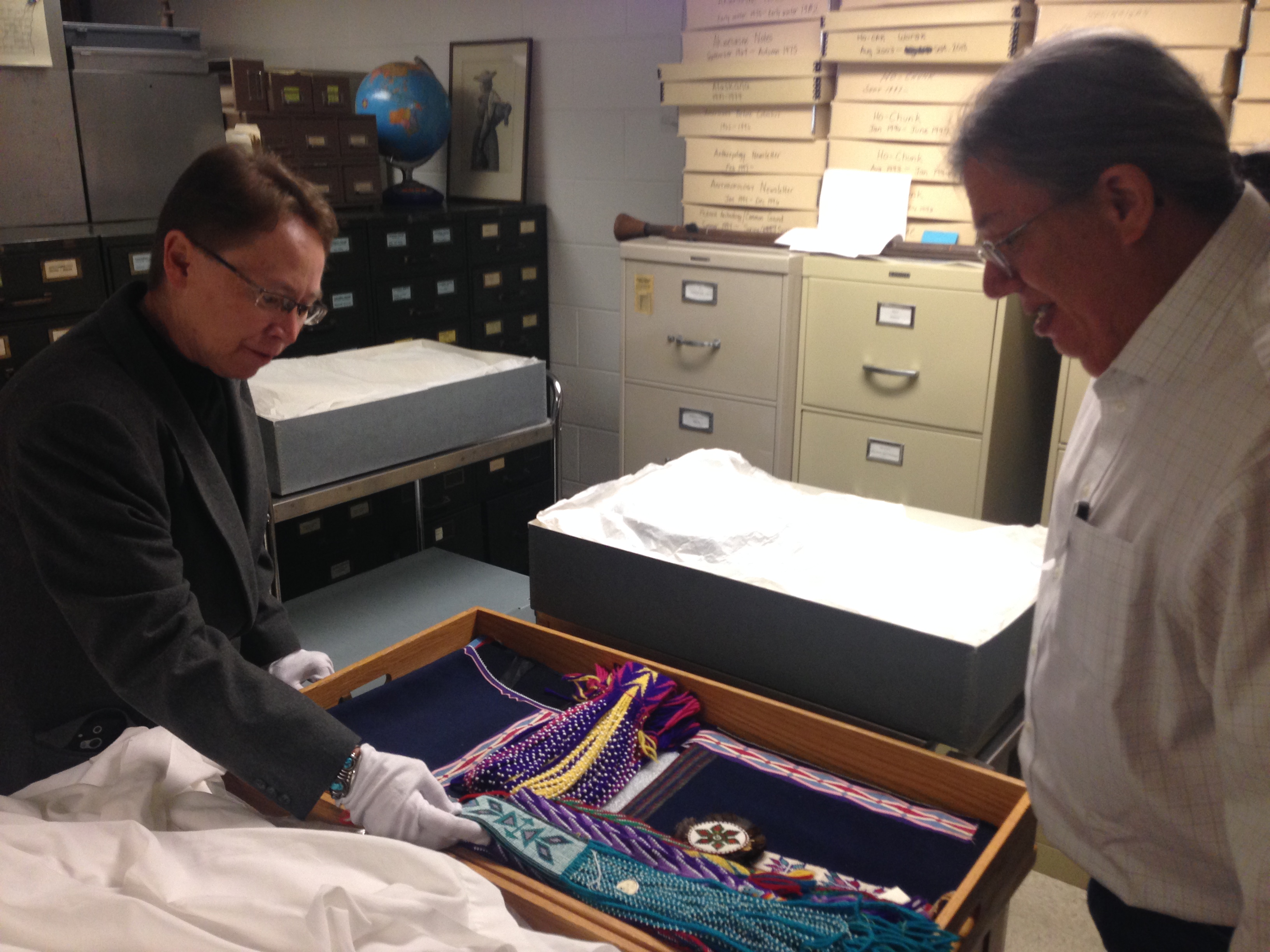 Representatives of The Osage Nation review potential NAGPRA collections