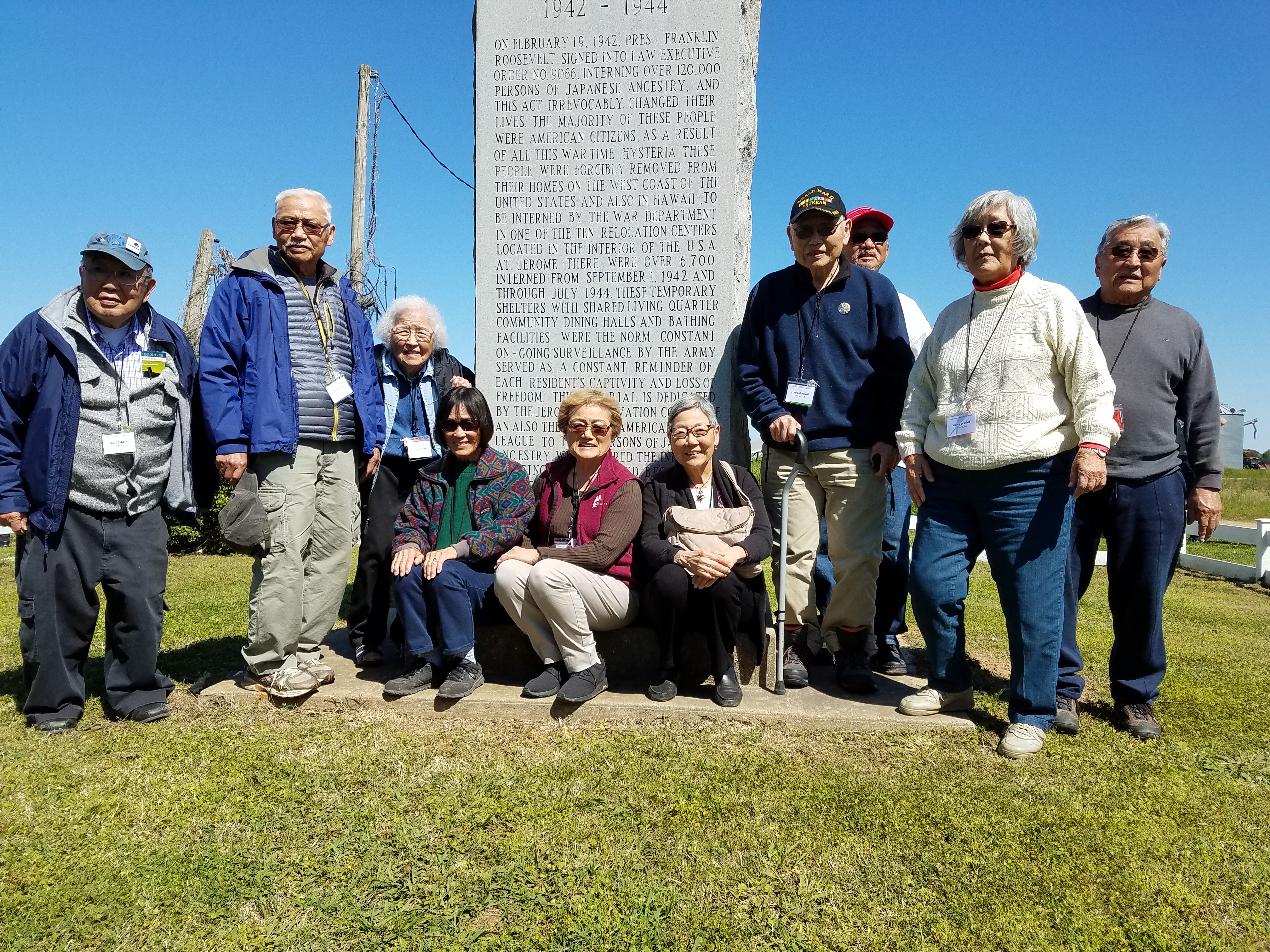 Group of survivors from the Jerome Incarceration Site