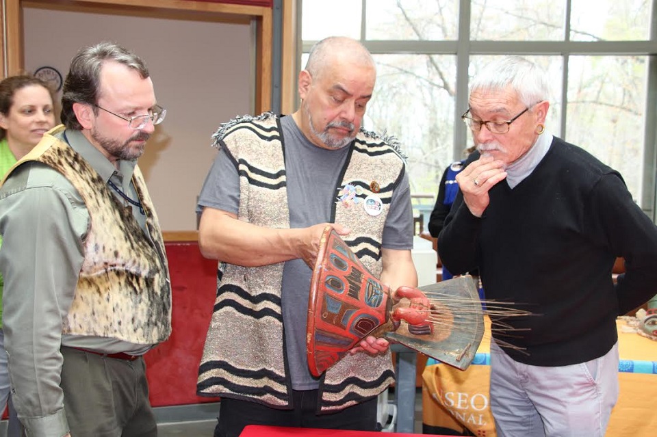 NPS staff with Tlingit clan hat