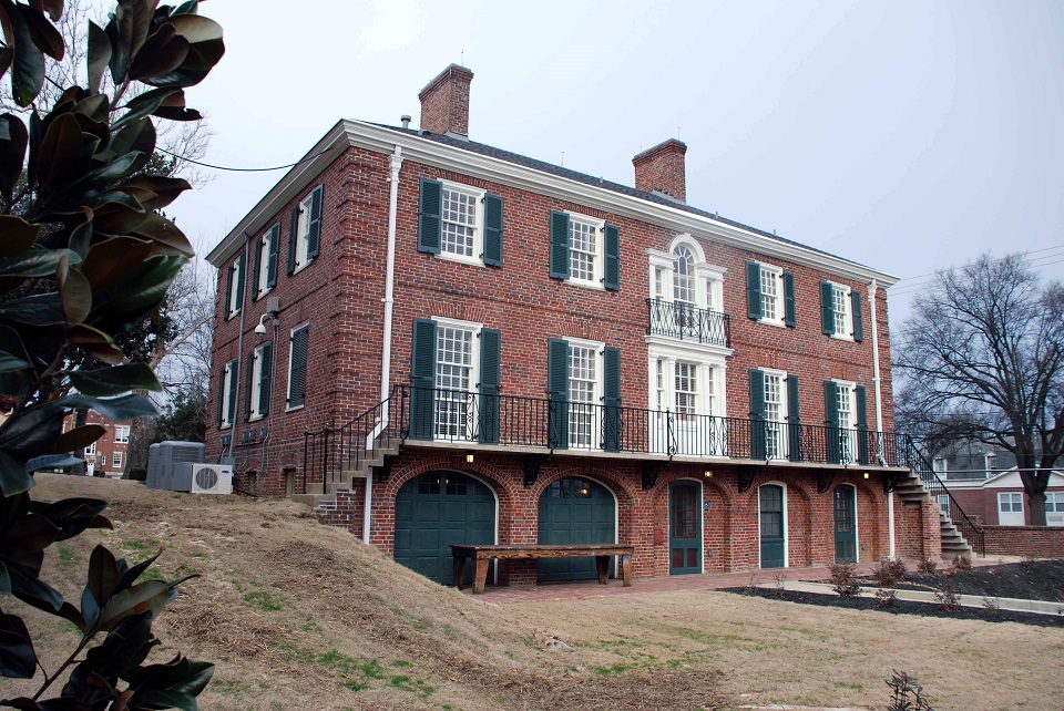 Two-story brick building