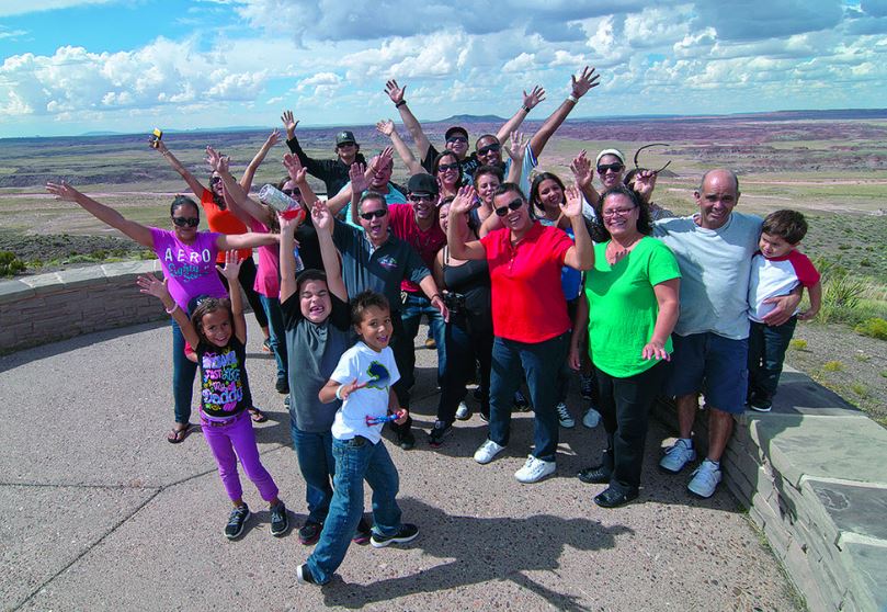 Excited group of all ages at Pintado Point