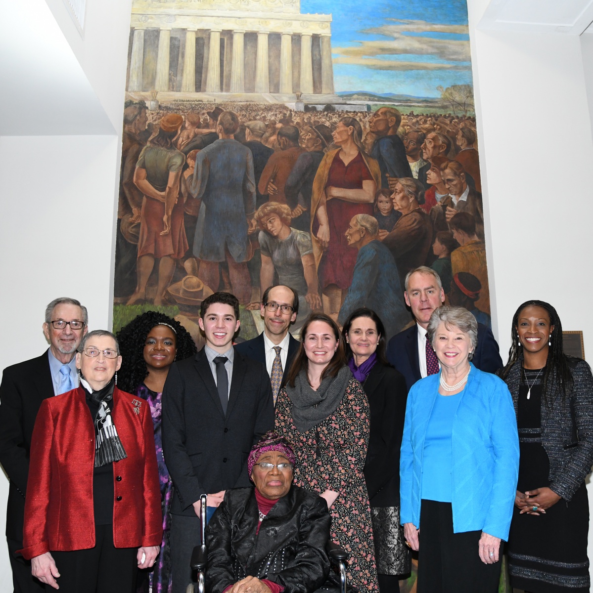zinke_marian_anderson_mural_event_doi_photo_th_group Group stands in front of Marian Anderson memorial.