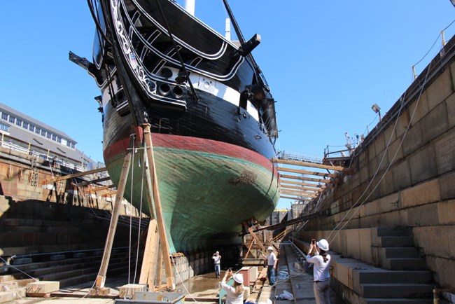 USS Constitution in Drydock