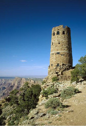 Stone tower overlooking the Grand Canyon
