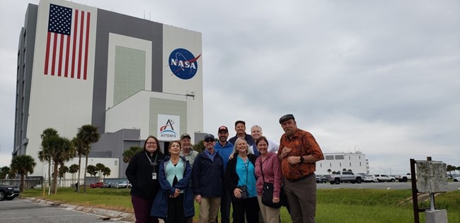 Superintendents Leadership Roundtable group at Kennedy Space Center at Cape Canaveral