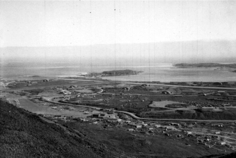 Historic photo of Massacre Bay at Attu Island, 1944.