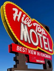 Historic neon sign "Hill Top Motel"