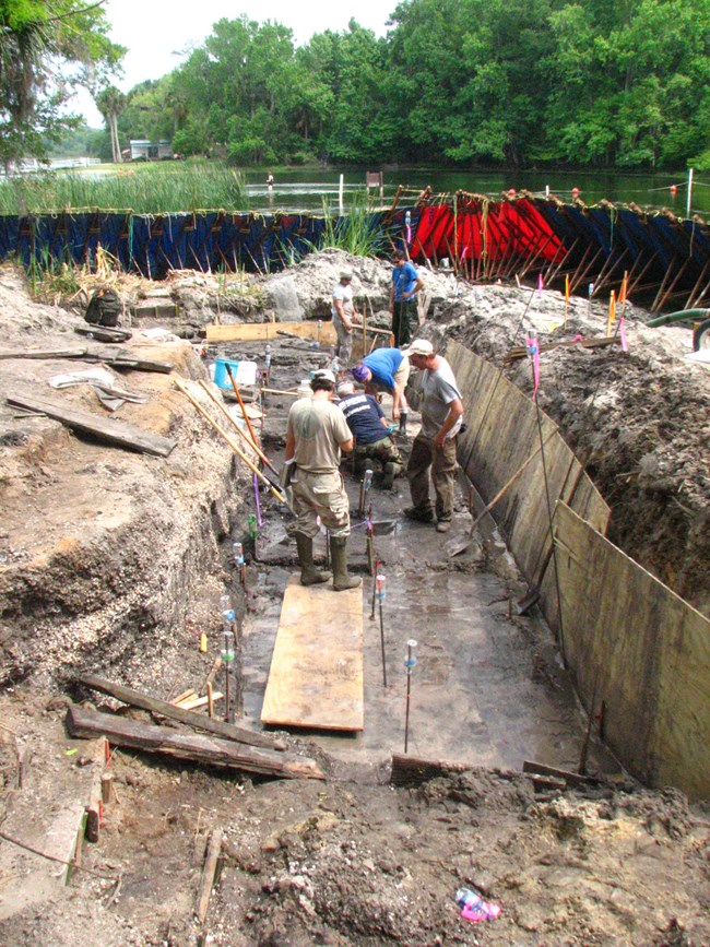 Archeologists excavate at Salt Springs
