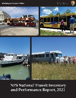Report cover with different images of transit systems in park settings
