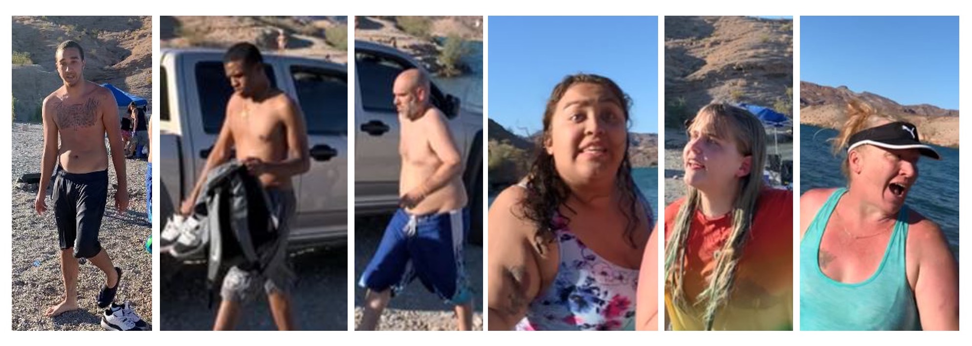 Persons of interest for an altercation that took place at Nelson's Landing on Lake Mohave, Lake Mead National Recreation Area. Persons of interest for an altercation that took place at Nelson's Landing on Lake Mohave, Lake Mead National Recreation Area.