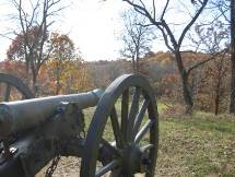 An original 6-pounder field gun at Wilson's Creek National Battlefield. NPS photo by S Cunningham.