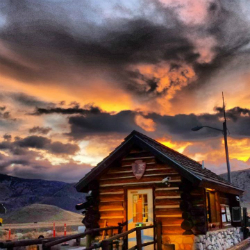 Sunrise at the North Entrance of Yellowstone National Park. NPS photo by J Williams.