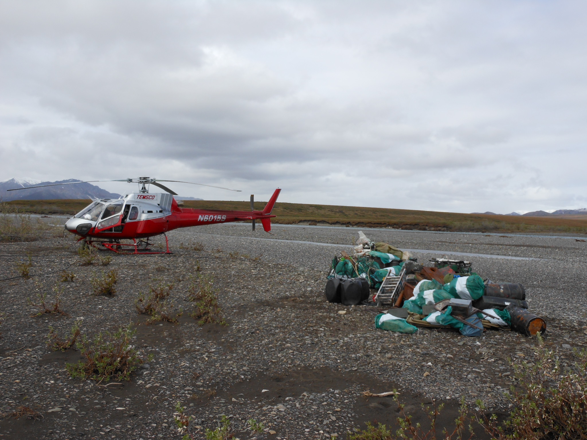More than 3,500 pounds of equipment cached and used by the group to conduct illegal hunting outfitter operations in Noatak National Preserve were seized by ISB and USFW agents. NPS photo by the Investigative Services Branch.