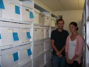 Employees Michael Folkerts and Colleen Benoit