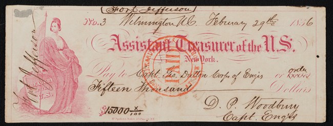 $15,000 payment made by Capt. Woodbury to Capt.  Dutton on February 29, 1856