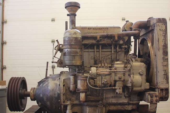 The logging generator from the Big Cypress museum collection The logging generator from the Big Cypress museum collection