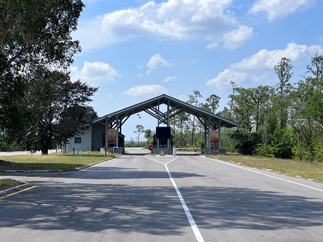 Homestead entrance station to Everglades National Park