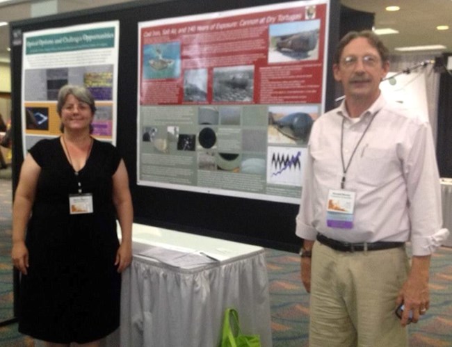 Curator Nancy Russell and SFCMC partner Conservator Ron Harvey
