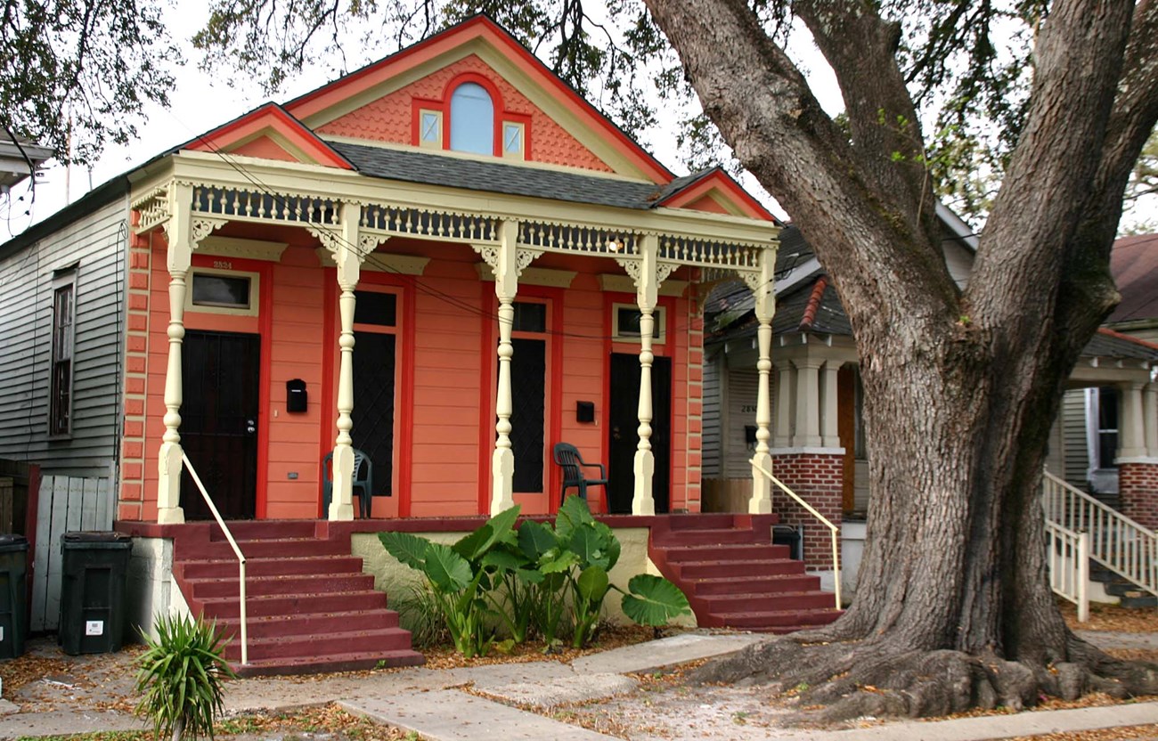 Banks Street house rehabilitated after Hurricane Katrina House on Banks Street, New Orleans, rehabilitated through a Disaster Recovery Grant