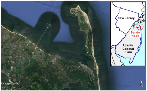 Figure 1: Aerial view of Sandy Hook Gateway National Recreation Area, NJ