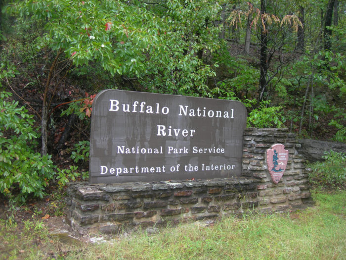 Buffalo National River Park Entrance Buffalo NR Sign