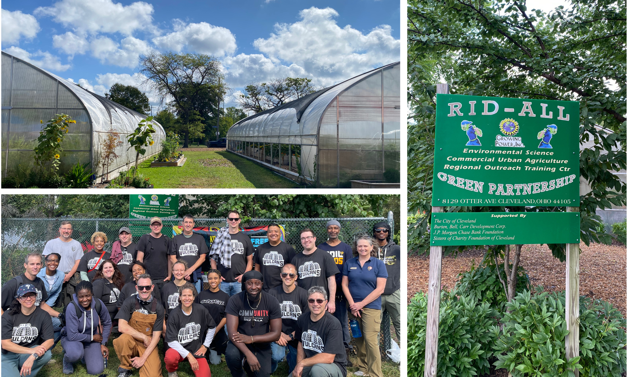 OPH staff volunteer at Rid-All Green Partnership, a garden in Cleveland, Ohio