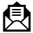 Mail icon Icon drawing of an open envelope with a letter inside