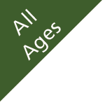 All Ages Graphic that reads "All Ages" inside a green triangle