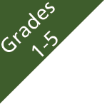 Graphic that reads "Grades 1-5" inside a green triangle