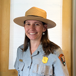 Meghan Kish A woman in ranger flat hat and uniform