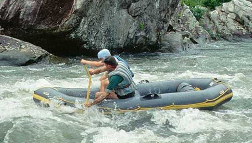 The beautiful green water of the Obed River.