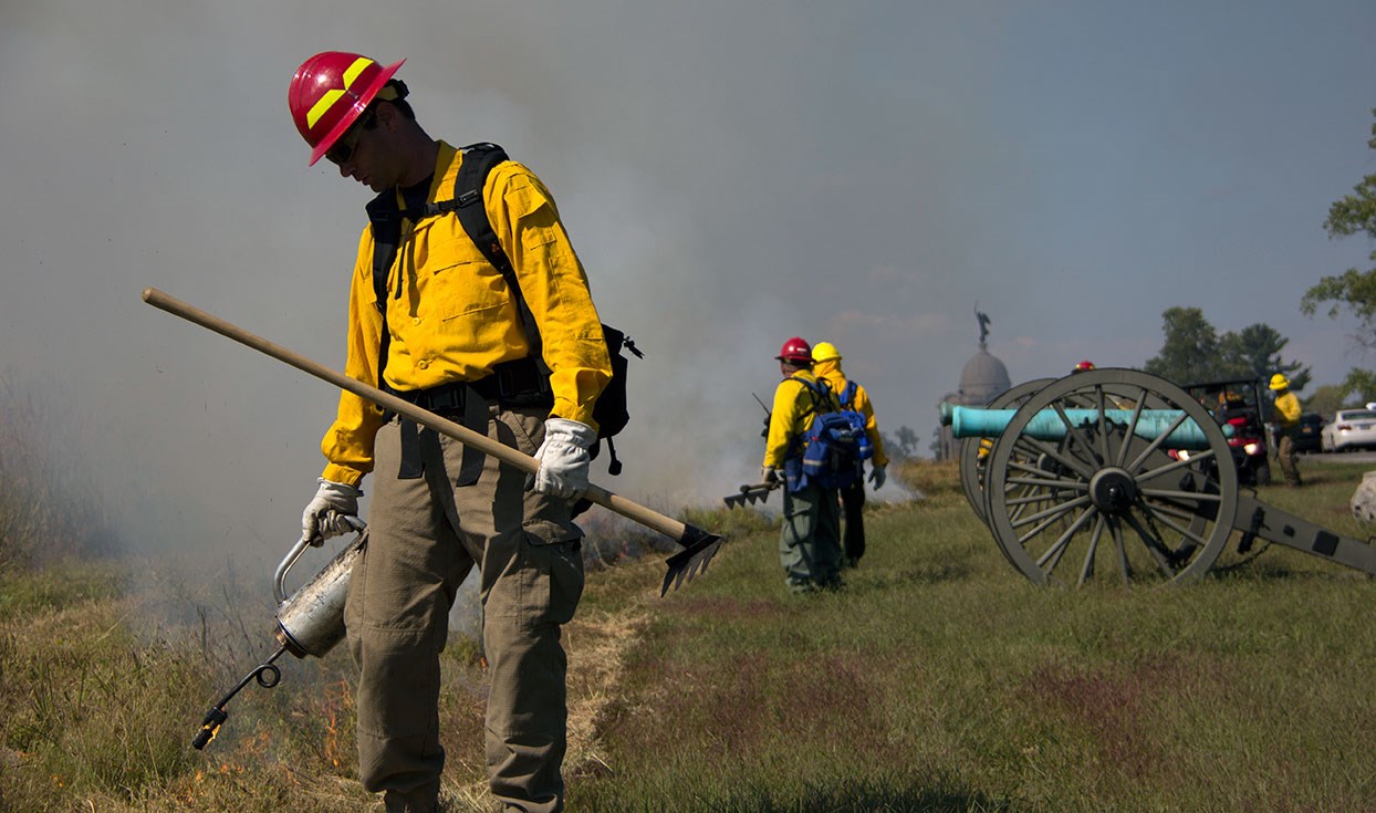 prescribed fire to preserve historic battlefield