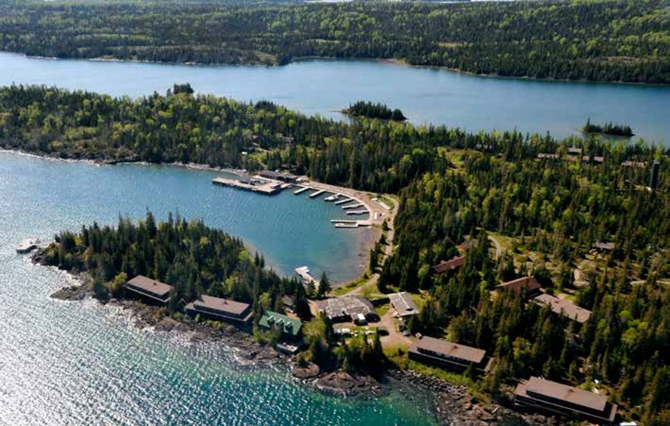 aerial view of isle royale national park