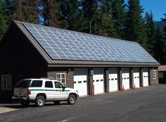 PV panels at Mount Rainier PV panels at Mount Rainier