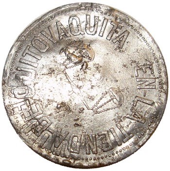trading coin from Dorsey's store at quitobaquito