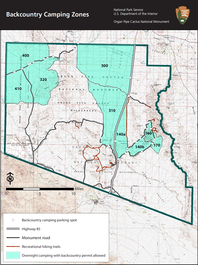 Backcountry Camping Zones Map